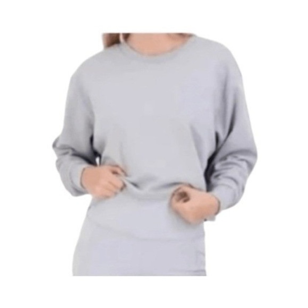 90 Degree By‎ Reflex Cropped Sweatshirt Heather Gray Crewneck Long Sleeve M